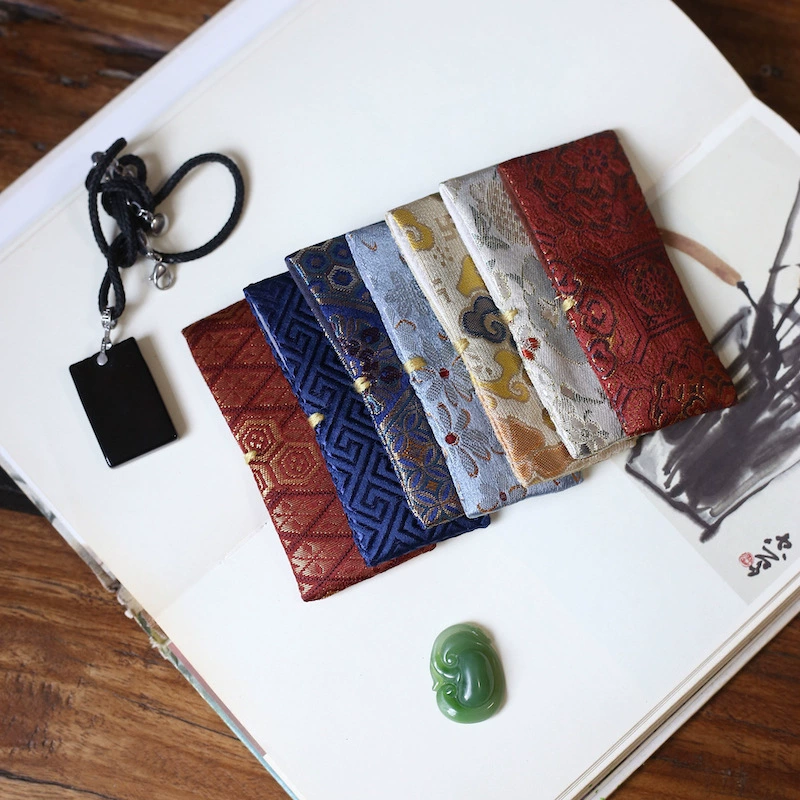 Парча нефритовый кулон ручной работы золотая голова сумка для хранения ювелирных изделий Подарочная сумка Портативная сумка для Рун счастливый мешок упаковка пресс-папье шелковая сумка