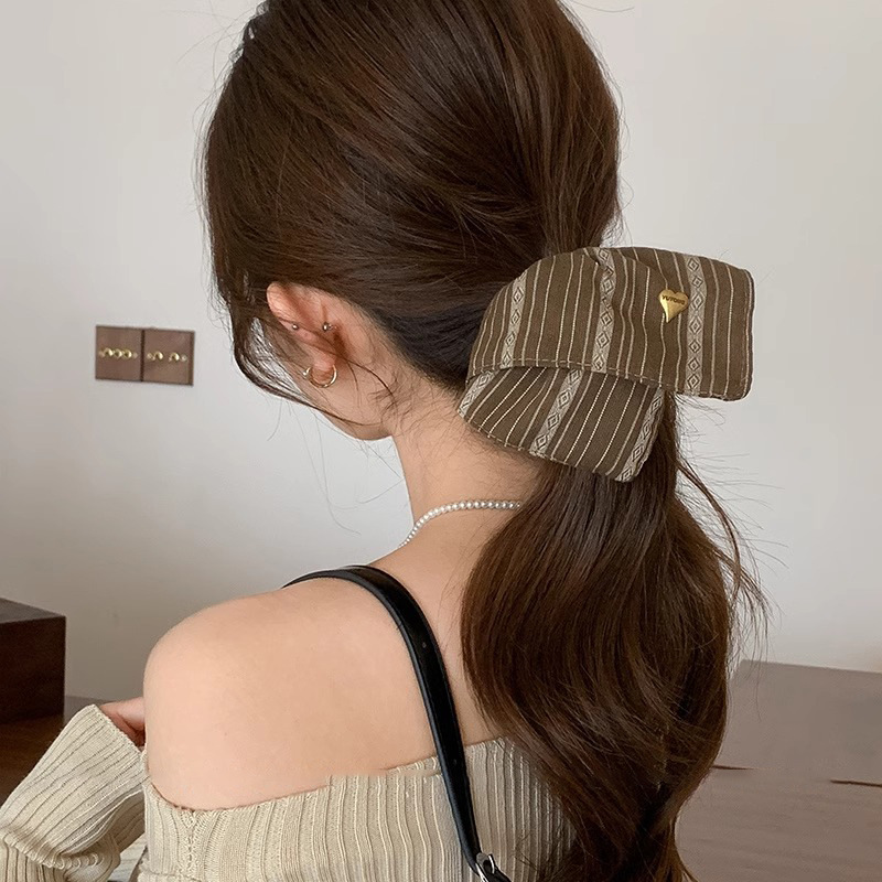 Sen serie retrógrado rayas cuadradas anillo de cabello cuadrado toallas cuerdas de cabello feminino nuevo atado cuerdas de cabello correa sensación de alto nivel