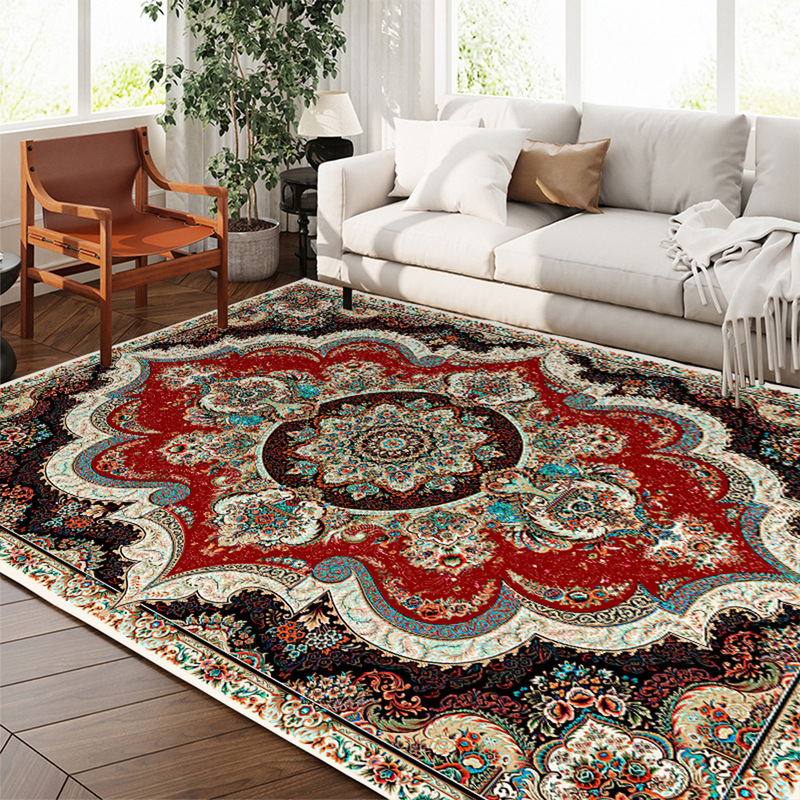 Turkish Ethnic Style Carpet Persian American Retro Living Room Faux Cashmere Carpet Xinjiang Light Luxury Style