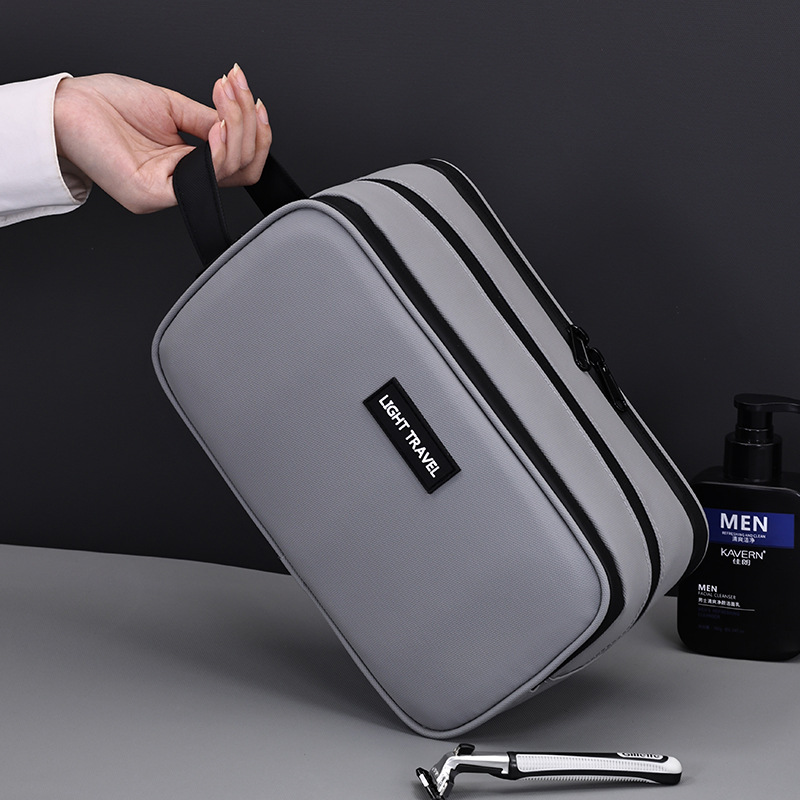 Bolsa de lavado de tres capas transfronteriza para hombres en viajes de negocios, bolsa de almacenamiento de maquillaje de fitness impermeable simple y portátil de alta gama