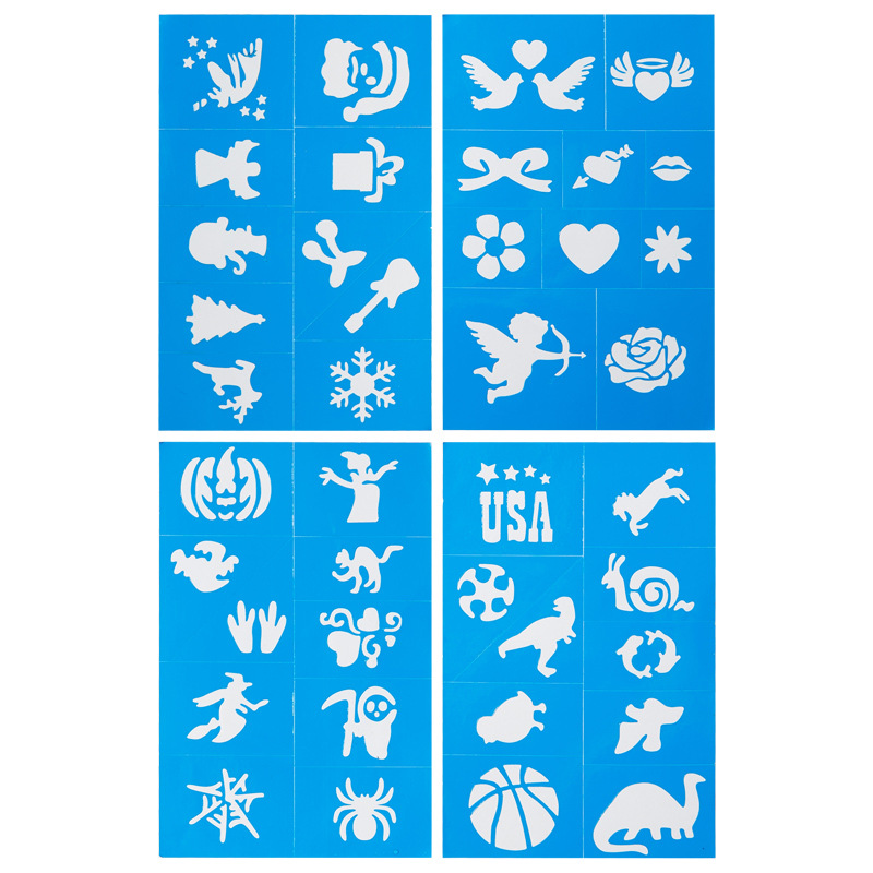 Blue template, sticker