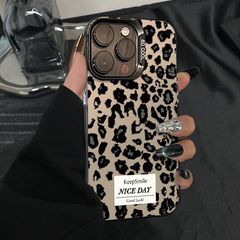 豹紋はリンゴ16promax携帯ケースiPhone15シンプル13かわいい14ハードケース1213カラー銀11を適用している