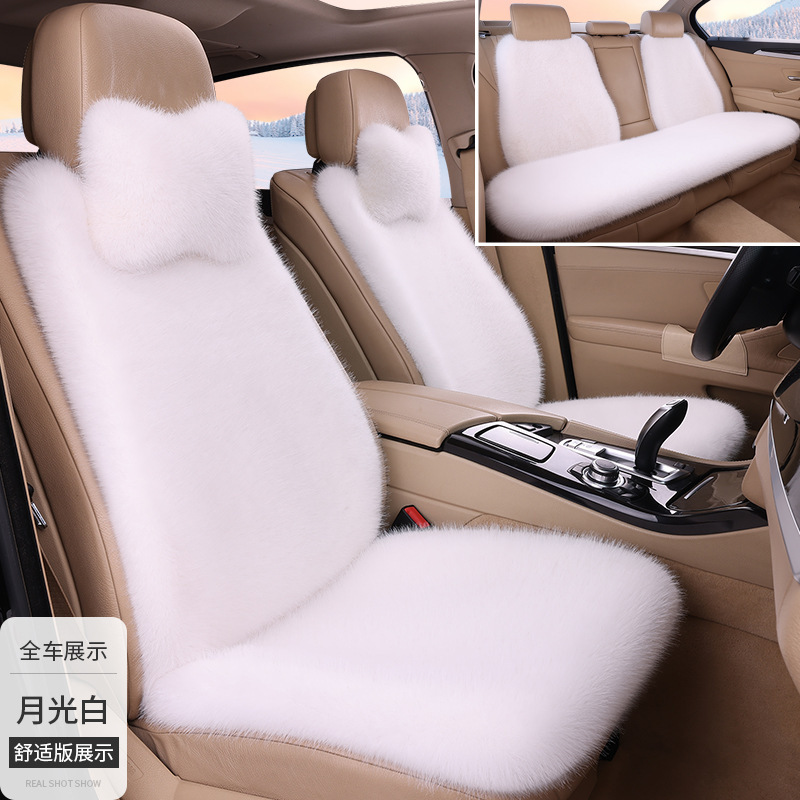 車のぬいぐるみ座布団は冬にキツネのぬいぐるみ座布団を厚くして保温する7セットの汎用車内シートカバー|undefined