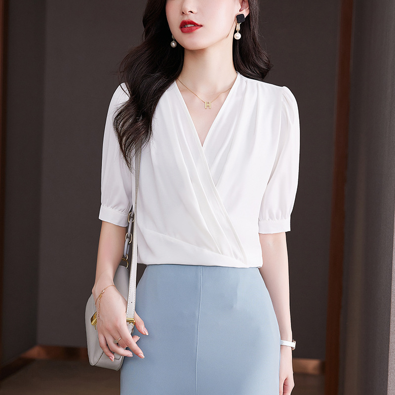 White summer design elegant shirt