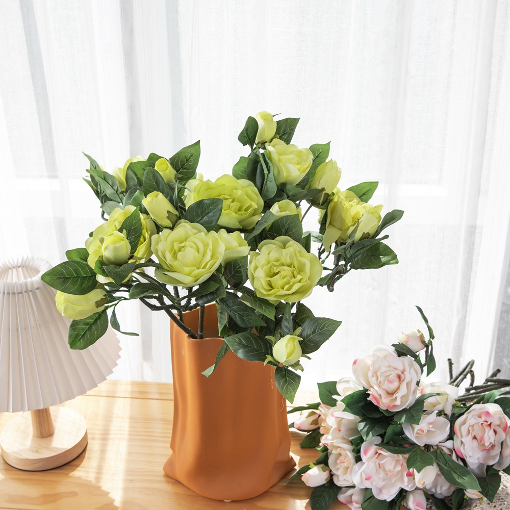 廠家 單枝假花梔子花仿真花批發婚慶家居裝飾外貿GF15265A