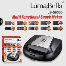 Lumabella58055跨境家用十合一华夫饼三明治机早餐机甜甜圈热狗