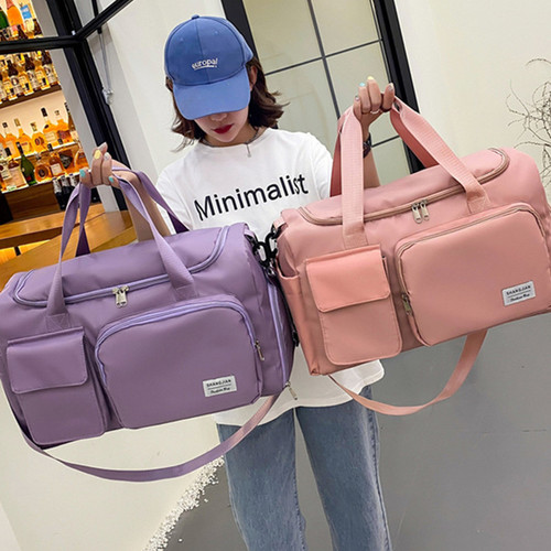 Yoga fitness bag for women wholesale large-capacity casual sports bag portable shoulder travel bag that can be used as a trolley luggage bag