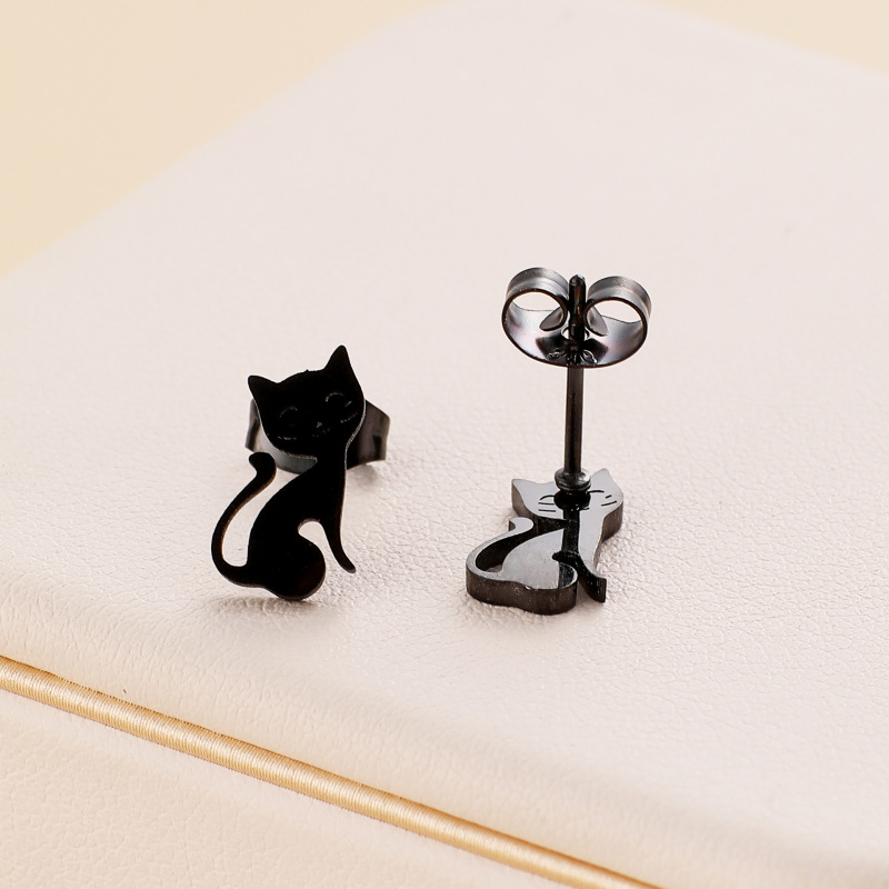 ハロウィンコウモリ、ゴースト、カボチャ、猫などの形のステンレススチール製イヤリング、3色展開、工場在庫、クロスボーダーサプライ|undefined
