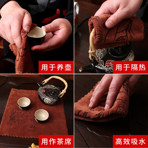 Small square towel, Chinese style tea towel, household cleaning towel, lint-free towel, Zen rag, car wiping and table wiping