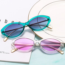 2021年新款小框太陽鏡女時尚項鏈條橢圓框小香墨鏡女潮sunglasses