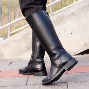 Boots riding boots men's high Boots Boots team boots autumn and winter cotton-padded boots flag lifter boots one piece wholesale