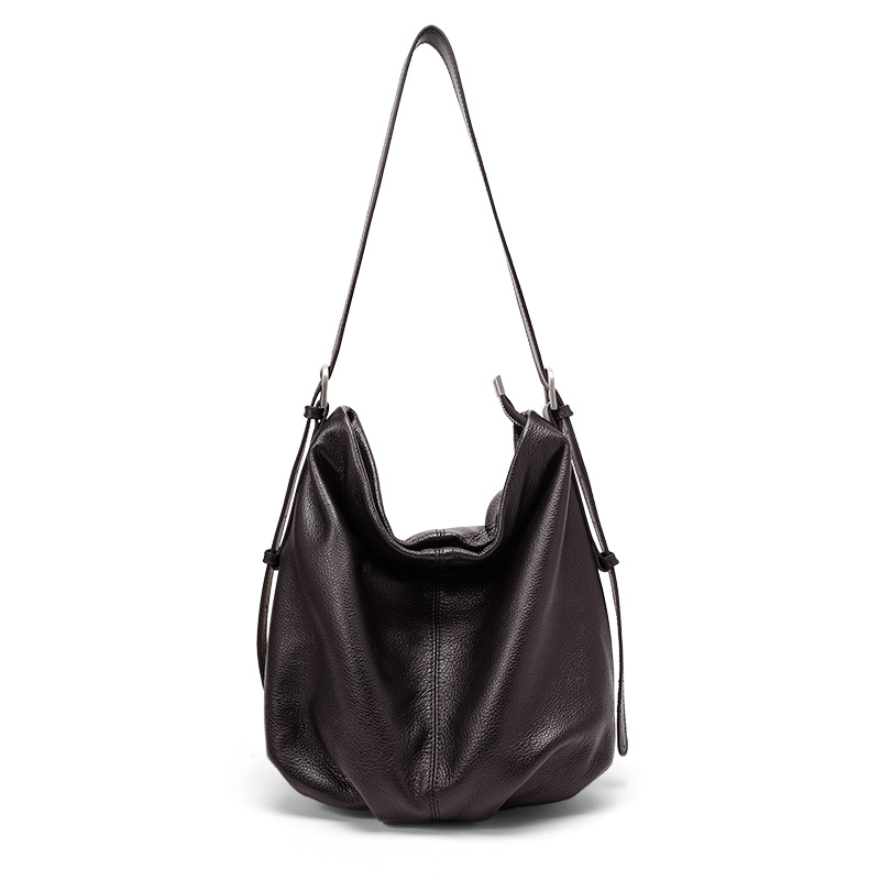 2026 New Arrival Women's Shoulder Bag Genuine Top Grain Cowhide Leather Tote Bag Large Capacity Minimalist Casual European And American Style - Thumbnail 7