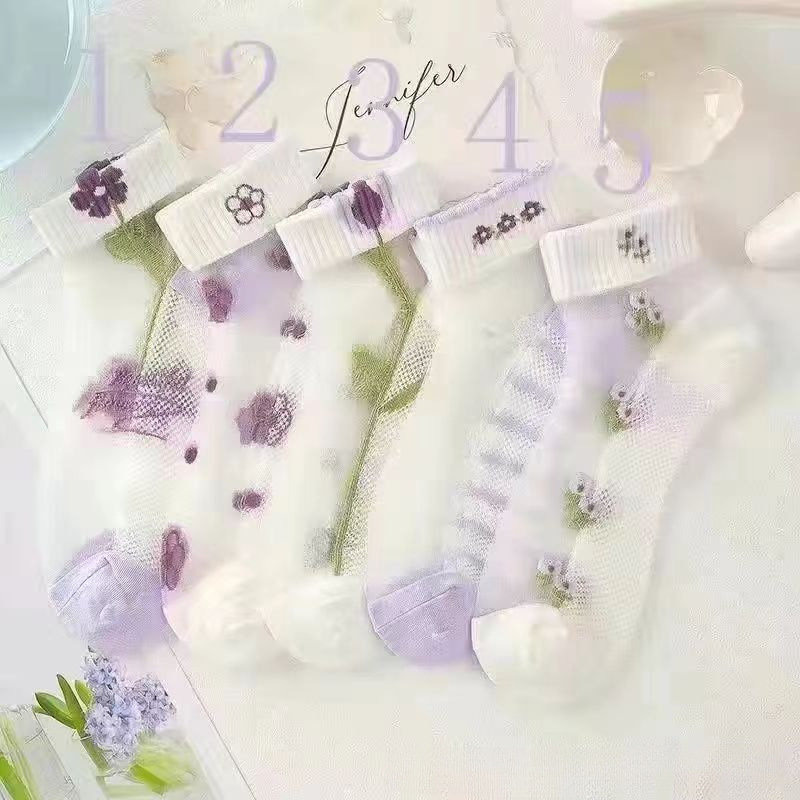 Socks for Women Summer Thin Sweat-Absorbent Non-Slip Stockings Cute Japanese Style Jk Boat Socks Students Invisible Korean Socks Wholesale