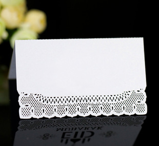 European-style three-dimensional lace seat card laser hollow wedding card name table card factory in stock wholesale