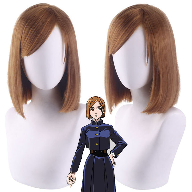 Anime Wig cosplay Wig Spell Back War Nail Saki Rosa Brown Short Hair Wig