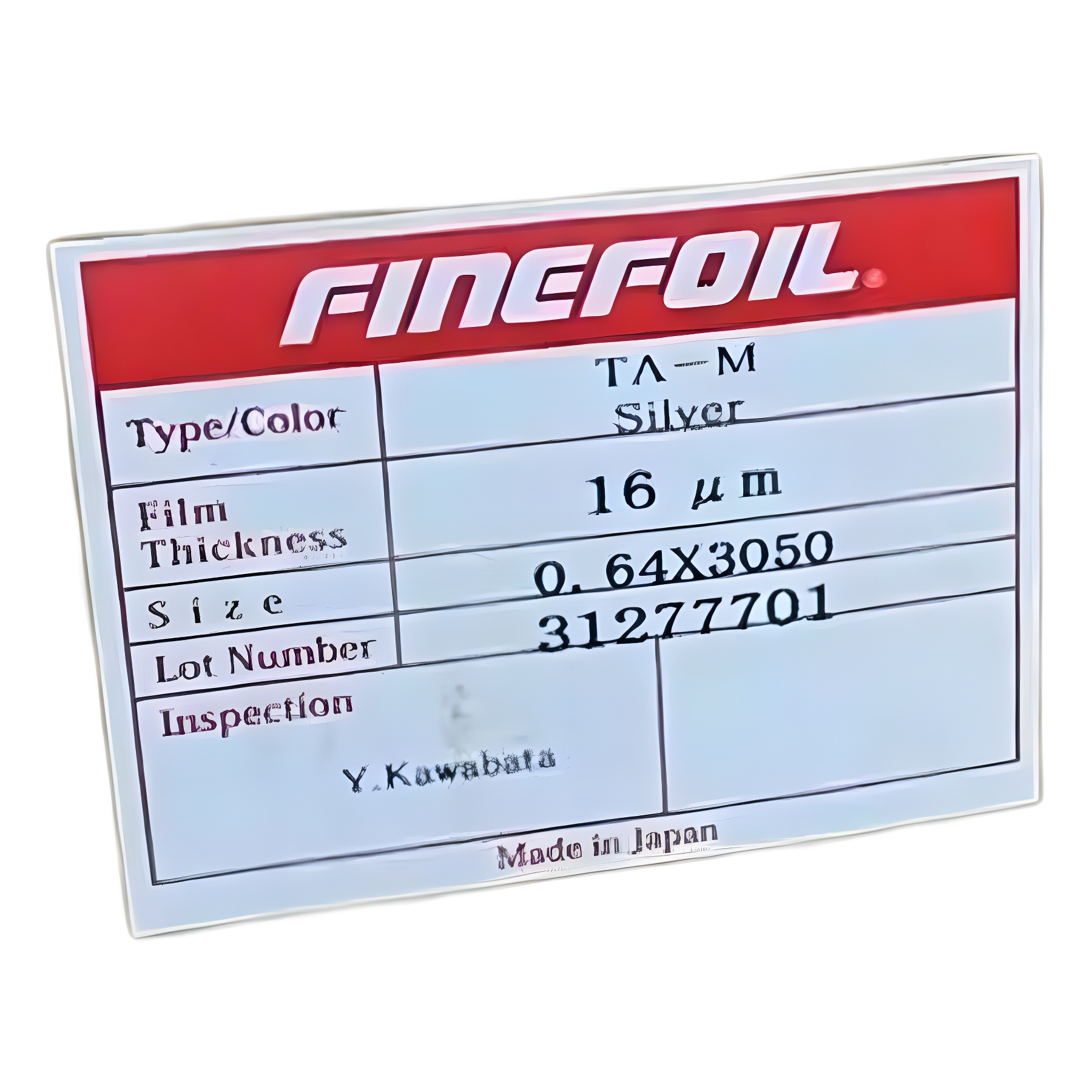 FINEFOIL�̽�ֽ �ձ���������ʽ���� �ɴ�����ӡĤ ����ʵҵ����