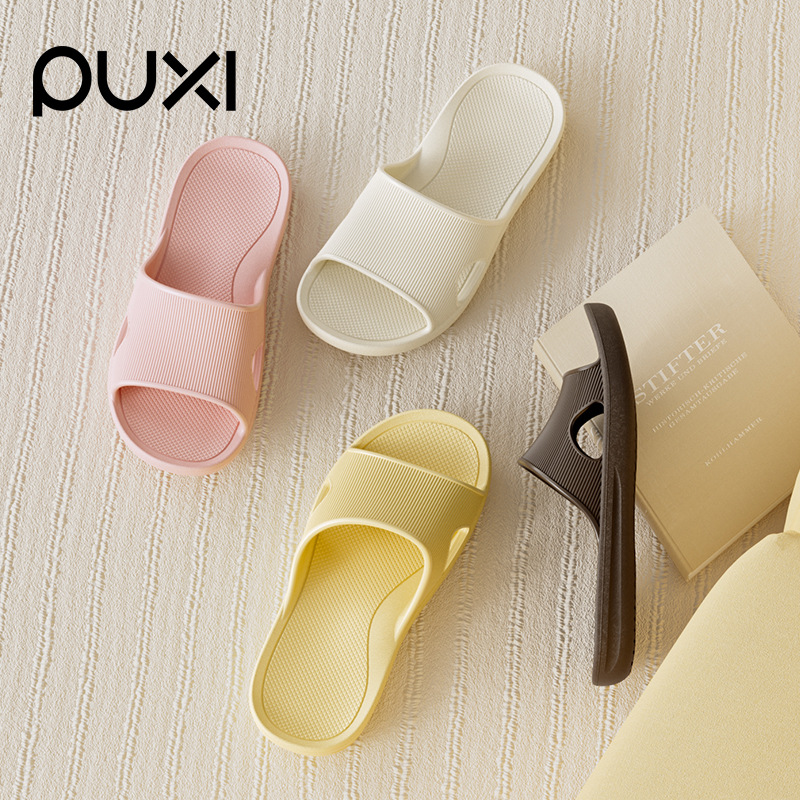 Puxi Li 우드 샌들 및 슬리퍼 여성용 얇은 바닥 간단한 홈 실내 여름 욕실 욕조 미끄럼 방지 편안한 샌들과 슬리퍼