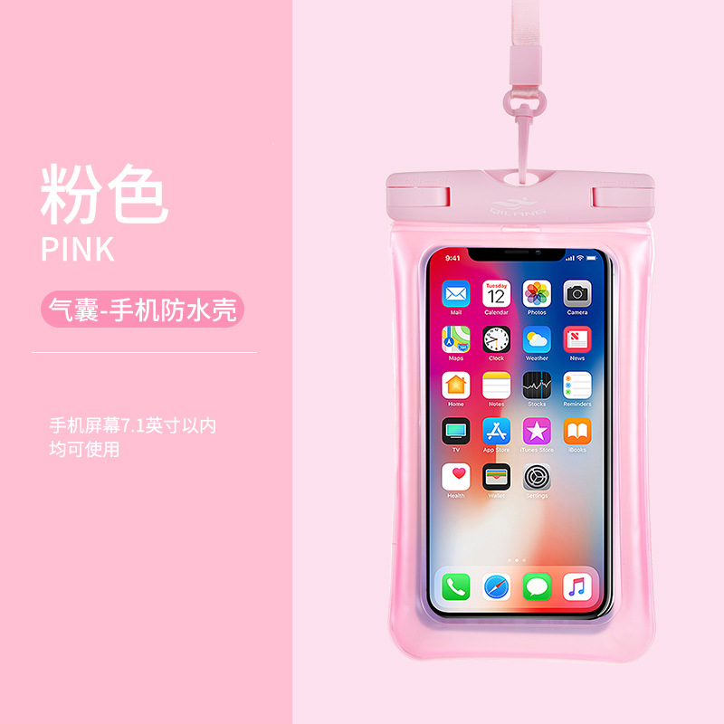 Especial de 7 pulgadas bolsa de aire ziplock bolsa para llevar teléfono móvil bolsa impermeable transparente caja del teléfono móvil pantalla táctil natación