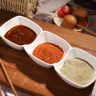 Three-Piece Ceramic Creative Tableware Pure White Small Bowl Ceramic Bowl Export Ceramic Seasoning Bowl