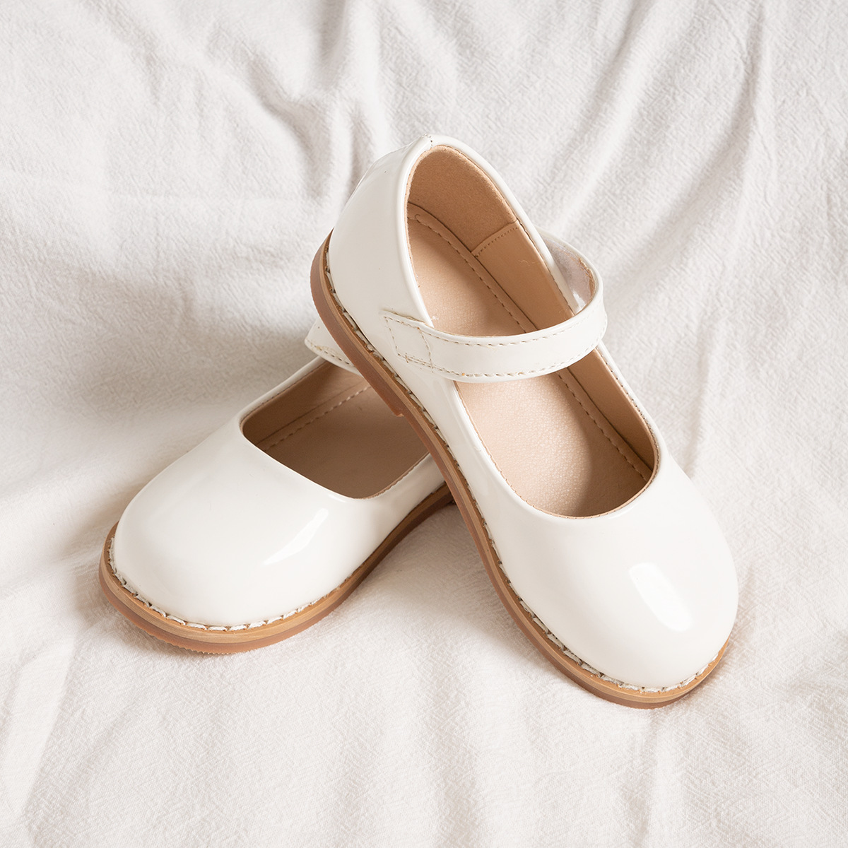 Girl's Elegant Solid Color Round Toe Flats display picture 10