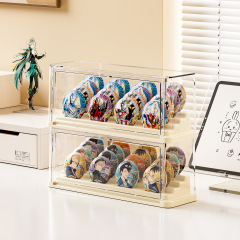 デスクトップ密封防塵ディスプレイスタンド多層透明マイクロスタンプアニメーションフィギュアディスプレイボックス収納ボックス