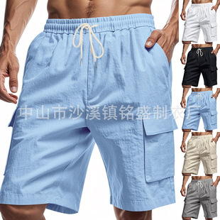 2025 American Style Multi-Pocket Loose Fit Five-Point Sports Shorts Outdoor Men's Sports Casual Quick-Dry Trendy Brand Shorts Men