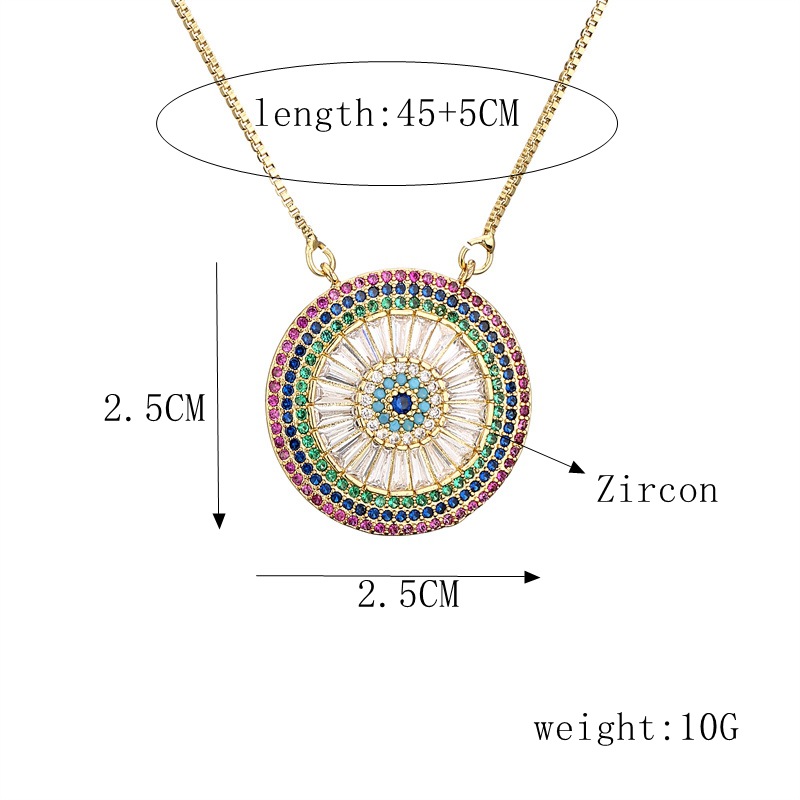 Fashion Devilu0027S Eye Copper Necklace Inlay Zircon Copper Necklaces