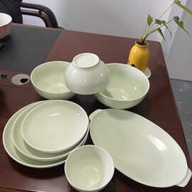 陶瓷4.5寸碗绿釉系列高温釉下彩尺寸齐量大价优