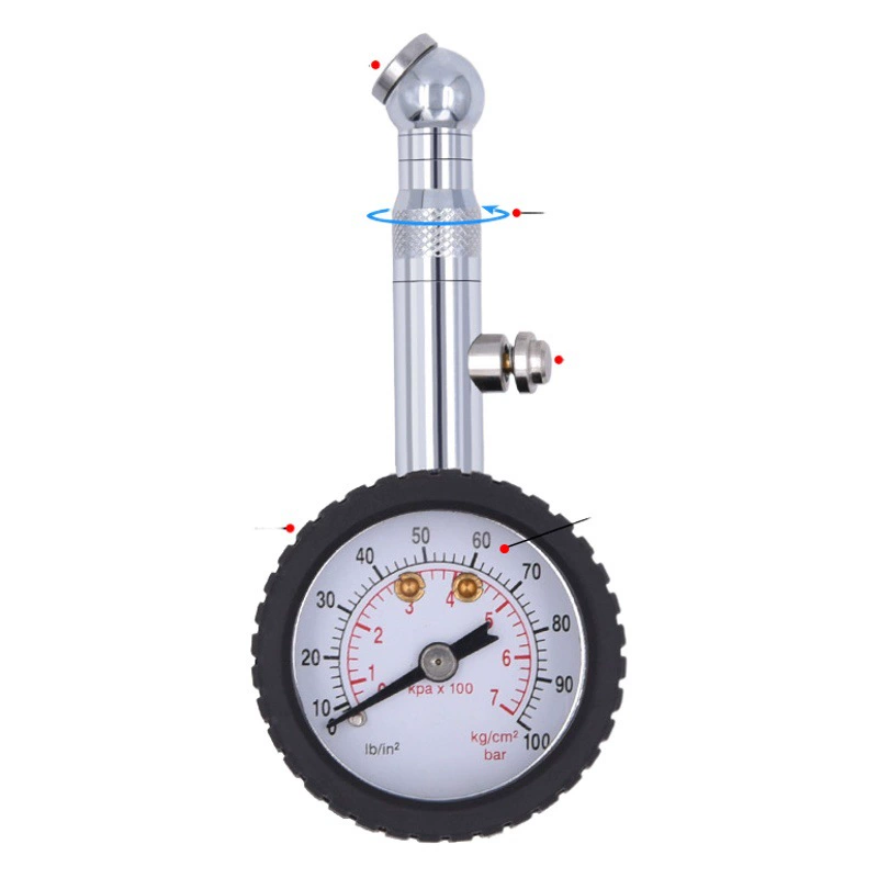 Горячие продажи высокоточный металлический манометр в шинах механический барометр манометр в шинах манометр автомобильный манометр