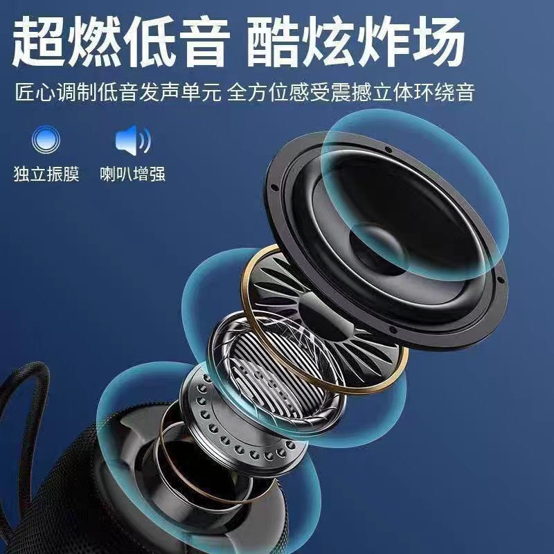 新款蓝牙音响无线插卡户外续航便携迷你音量高音质低音炮布艺音箱|undefined