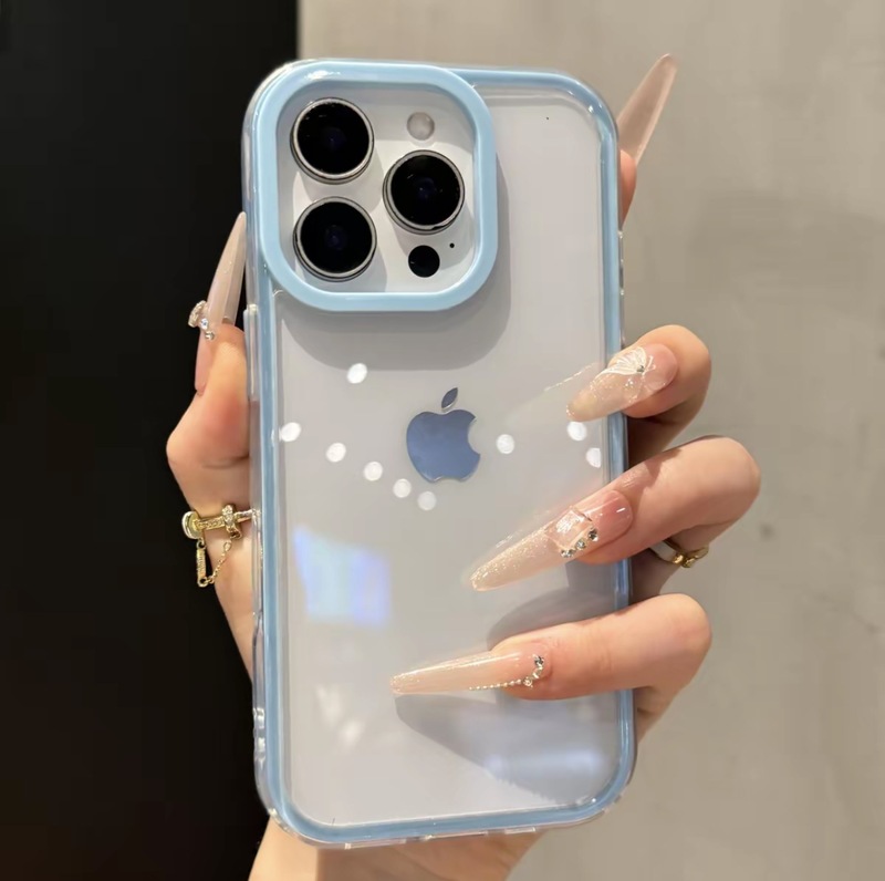高颜值滴胶透明壳适用iphone16手机壳14苹果15promax亚克力13凹槽|undefined
