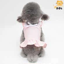 寵物狗狗背心裙子可愛公主秋裝新款泰迪衣服博美比熊小型犬兩腳衣