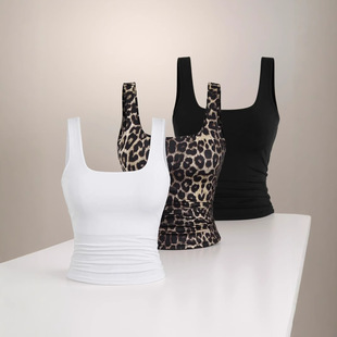 2025 New Cross-border Foreign Trade Amazon plus size Women's Clothing Amazon Byte Tiktok Leopard Camisole