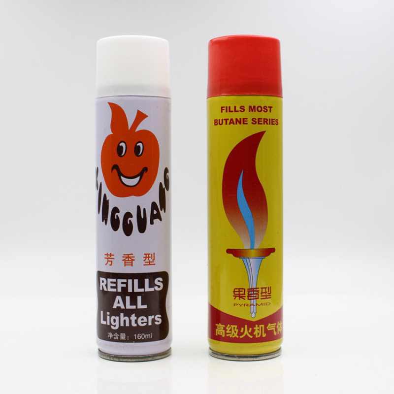 厂家直销打火机气体果香型打火石罐烟具配件ML丁烷充气瓶批发