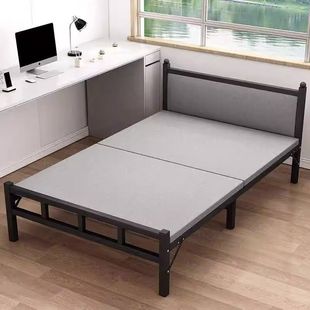 Single Bed, Home Foldableing Bed, Rental Room, Small Bed, Bedroom Extra Bed 1.2m Simple Bed for Adults, 1.5m Double Bed