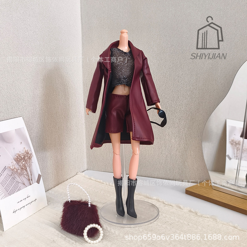 Amazon 11inch Barbie Doll Clothes Winter Fashion Leather Coat Jacket Leather Pants Set Mature Style Outfit Amazon 11inch Barbie Doll Clothes Winter Fashion Leather Coat Jacket Leather Pants Set Mature Style Outfit