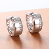 Fashionable earrings, zirconium, Korean style, simple and elegant design, ebay, suitable for import, wholesale