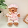 Plush pink wooden horse three-piece set