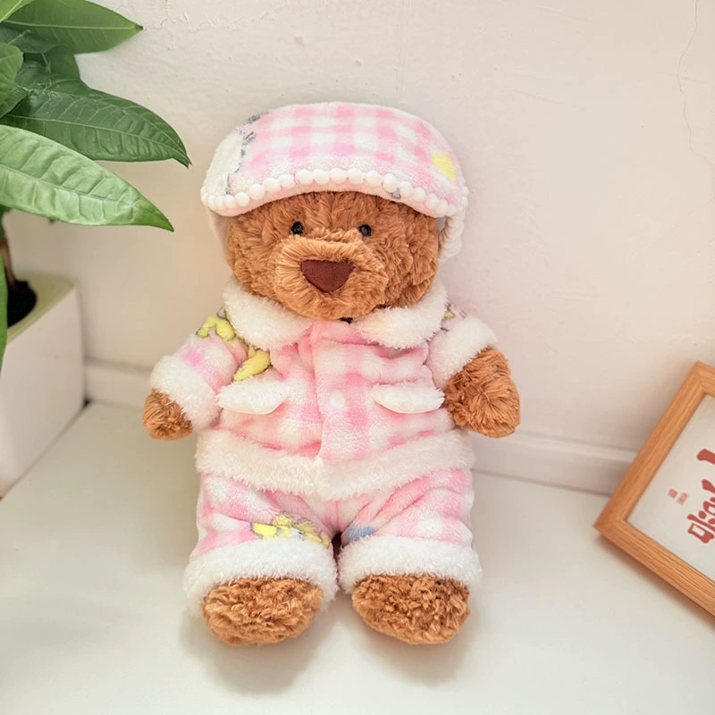 Котята Барселона Bear Clothes Барселона Bear Clothes Фланелевые пижамы Набор eye mask Cute Dressup