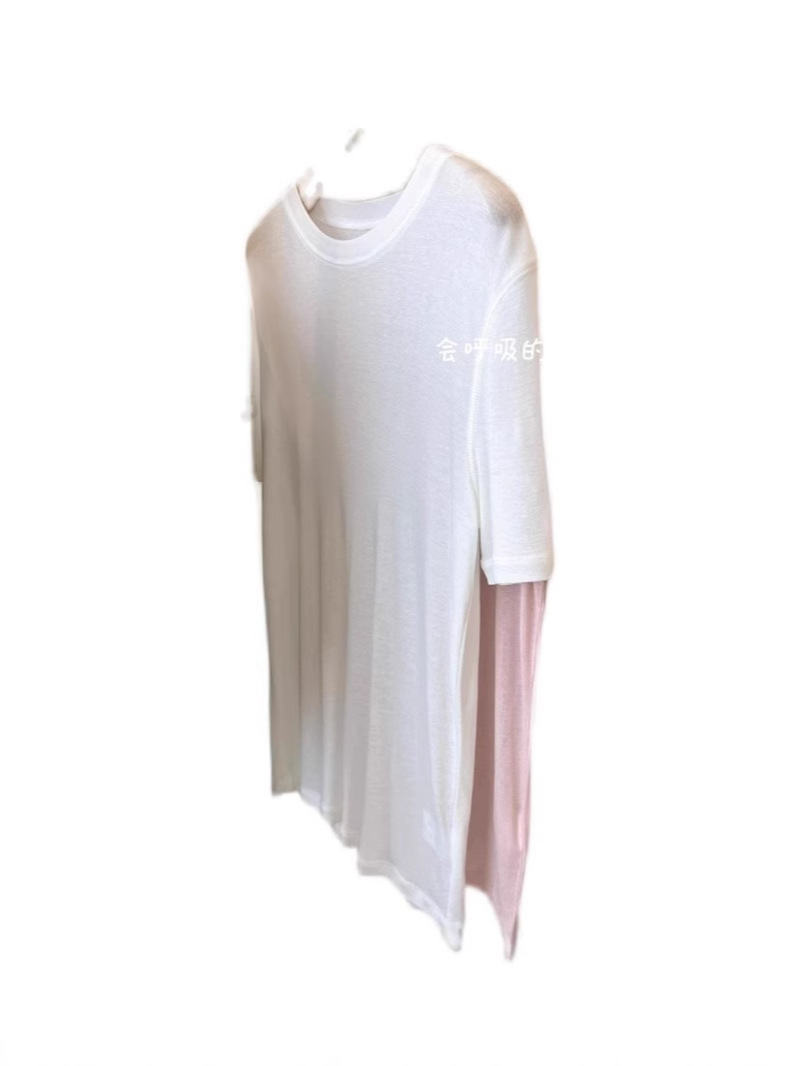 韩国new 糯叽叽面料太舒服啦 羊毛圆领显瘦短袖t恤女天丝面膜 TEE
