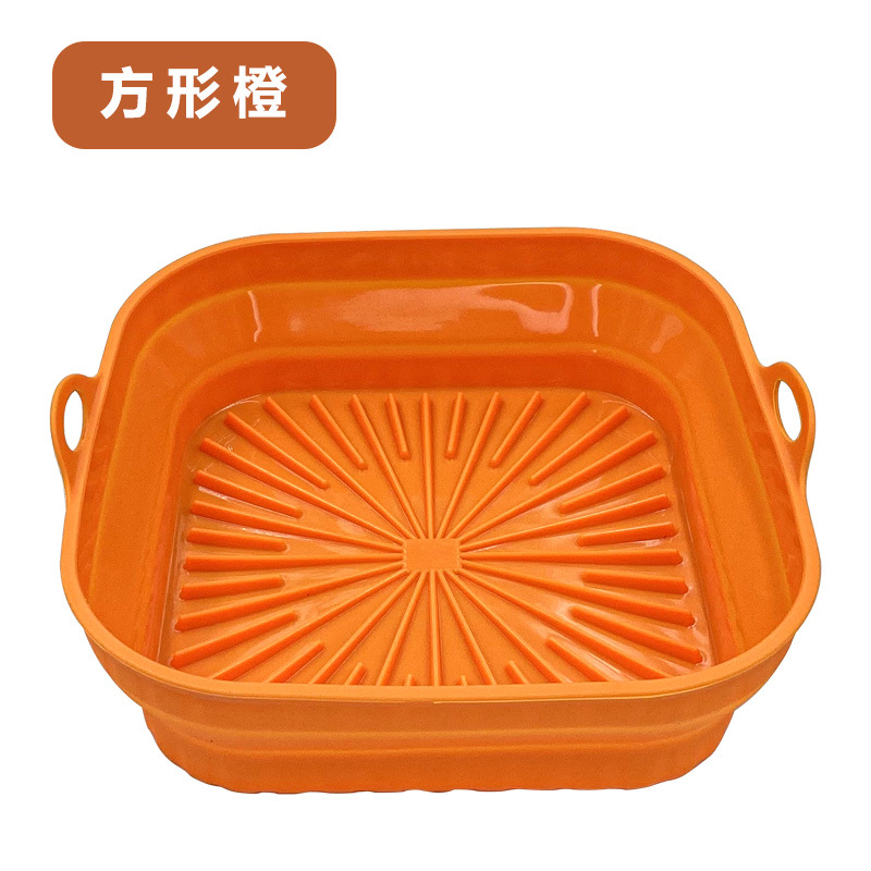 2023 freidora de aire bandeja de hornear de silicona plegable freidora de aire accesorios estera especial horno comercial bandeja de hornear cuadrado