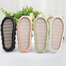 夏款波纹亚麻云朵鞋底厂家批发手工编织布条线冰条毛线轻便鞋底