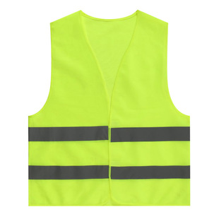 Reflective Vest Vest Reflective Jacket Coat Sanitation Worker Clothes Fluorescent Clothing Reflective Strap Luminous Safety Clothing Polyester