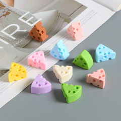 模擬三角形チーズ食品おもちゃ樹脂小物アクセサリー diy クリーム接着剤カップ冷蔵庫マグネット靴バックルヘアアクセサリーアクセサリー