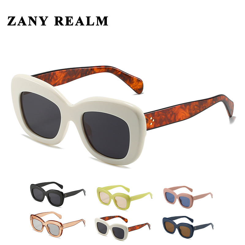 Nuevo retro de mediados de-antigua celebridad de Internet en vivo gafas de sol de ojo de gato arroz pasta de frijol de uñas en polvo gran marco chica caliente gafas de sol fabricante en stock