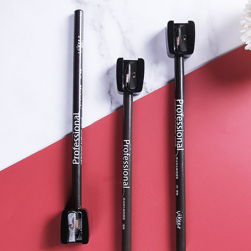 Black wooden eyebrow pencil sharpener wooden eyebrow pencil concealer pen eyeliner lip liner pencil special pencil sharpener