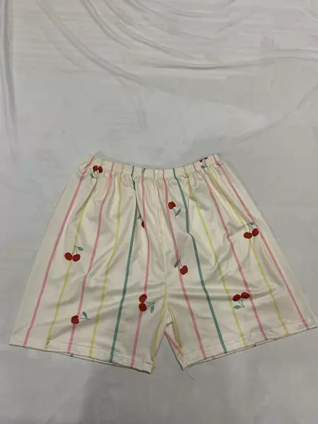 Striped red cherry shorts
