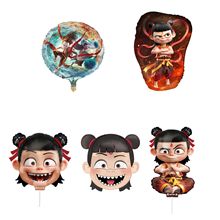 新款哪吒魔童闹海铝膜气球立体卡通哪吒夜市摆摊飘空气球儿童玩具