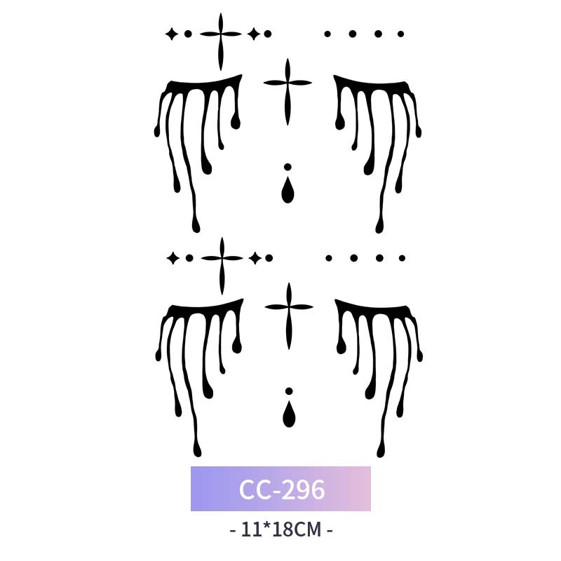 Transfronterizo en stock al por mayor de halloween colorido mariposa tatuaje pegatinas simulación sangrienta cicatriz pegatinas divertidas pegatinas impermeables