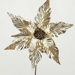 国境を越えたベルベットの明るいクリスマスの花クリスマスツリーの装飾花のシミュレーション花の人工花クリスマスのマゼンタ